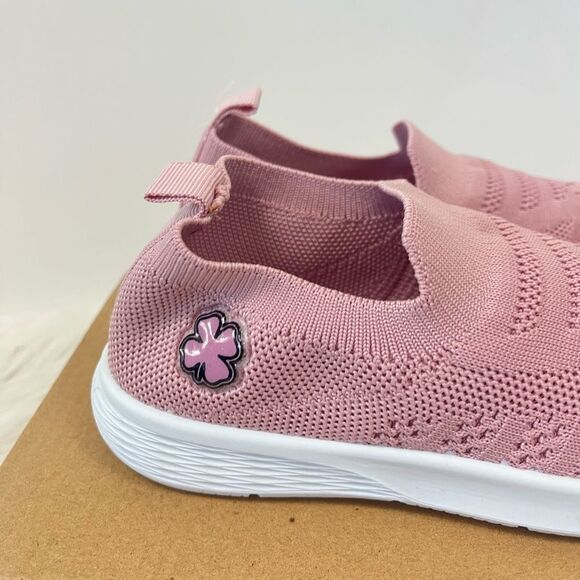 Bundle Lucky Brand  pink fabric sneakers walking slip-on shoes size 13, 2, 3 - Picture 2 of 8